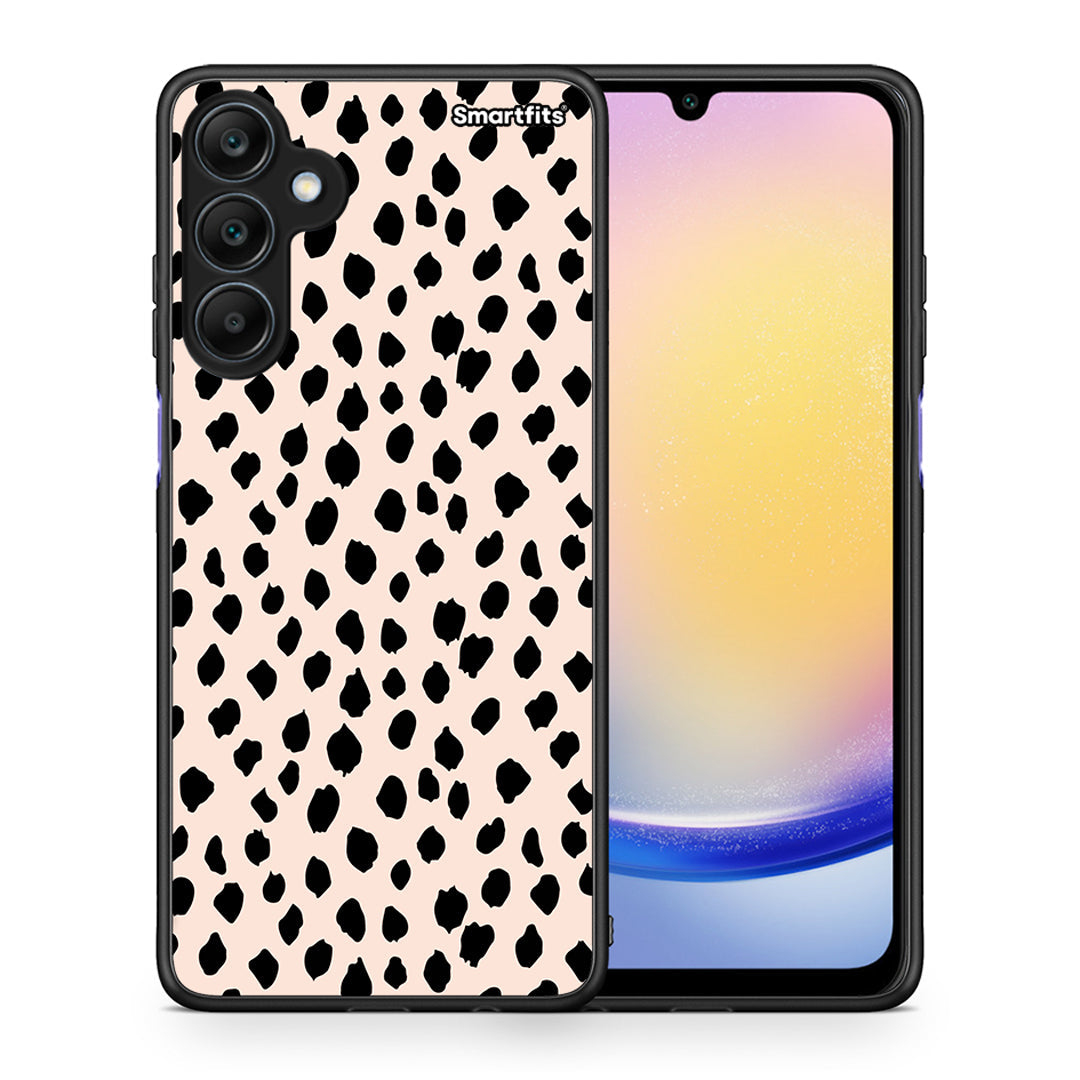 Θήκη Samsung Galaxy A25 5G New Polka Dots από τη Smartfits με σχέδιο στο πίσω μέρος και μαύρο περίβλημα | Samsung Galaxy A25 5G New Polka Dots case with colorful back and black bezels