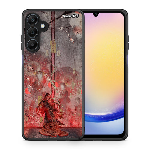 Θήκη Samsung Galaxy A25 5G Nezuko Kamado από τη Smartfits με σχέδιο στο πίσω μέρος και μαύρο περίβλημα | Samsung Galaxy A25 5G Nezuko Kamado case with colorful back and black bezels