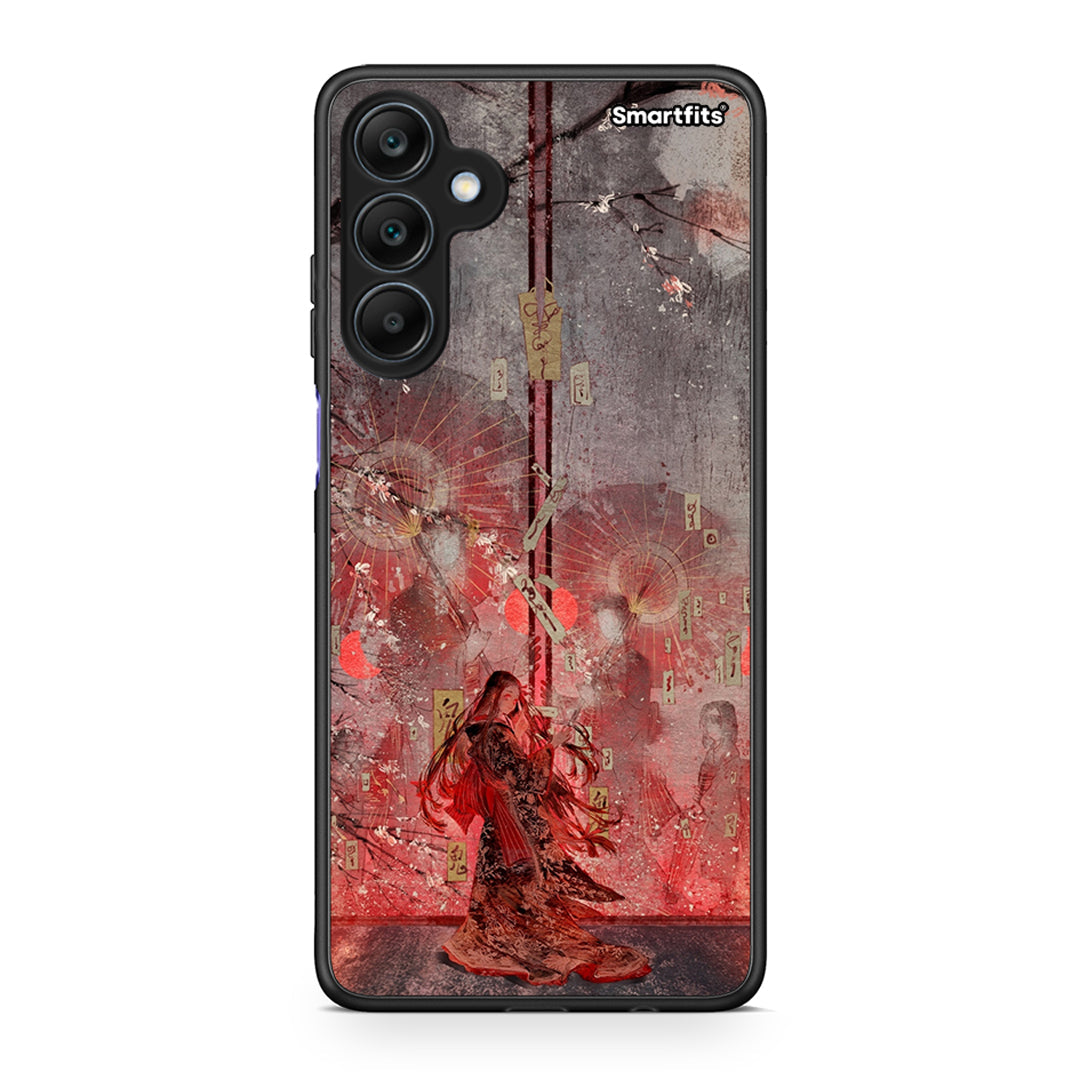 Samsung Galaxy A25 5G Nezuko Kamado θήκη από τη Smartfits με σχέδιο στο πίσω μέρος και μαύρο περίβλημα | Smartphone case with colorful back and black bezels by Smartfits