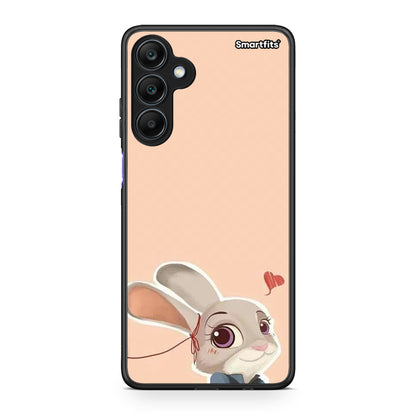 Samsung Galaxy A25 5G Nick Wilde And Judy Hopps Love 2 θήκη από τη Smartfits με σχέδιο στο πίσω μέρος και μαύρο περίβλημα | Smartphone case with colorful back and black bezels by Smartfits