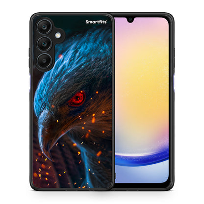 Θήκη Samsung Galaxy A25 5G Eagle PopArt από τη Smartfits με σχέδιο στο πίσω μέρος και μαύρο περίβλημα | Samsung Galaxy A25 5G Eagle PopArt case with colorful back and black bezels