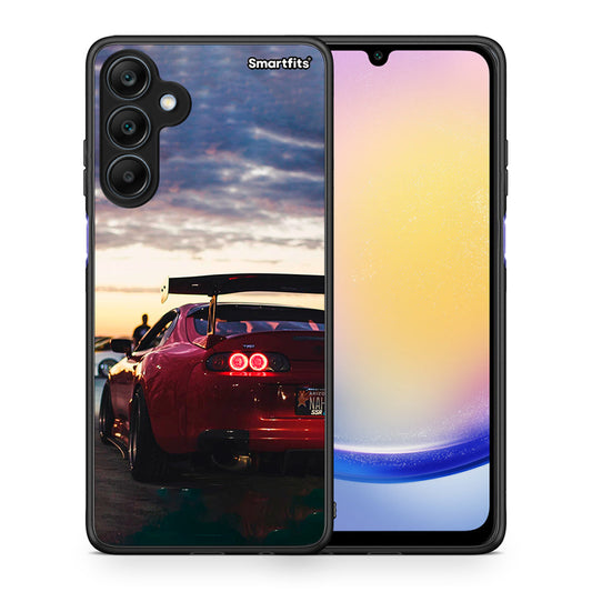 Θήκη Samsung Galaxy A25 5G Racing Supra από τη Smartfits με σχέδιο στο πίσω μέρος και μαύρο περίβλημα | Samsung Galaxy A25 5G Racing Supra case with colorful back and black bezels