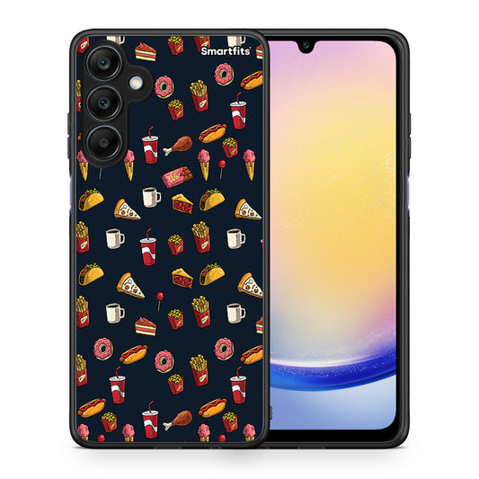Θήκη Samsung Galaxy A25 5G Hungry Random από τη Smartfits με σχέδιο στο πίσω μέρος και μαύρο περίβλημα | Samsung Galaxy A25 5G Hungry Random case with colorful back and black bezels