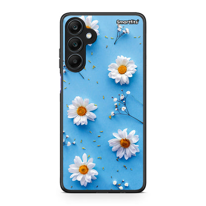 Samsung Galaxy A25 5G Real Daisies θήκη από τη Smartfits με σχέδιο στο πίσω μέρος και μαύρο περίβλημα | Smartphone case with colorful back and black bezels by Smartfits