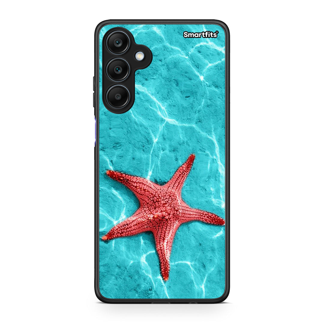 Samsung Galaxy A25 5G Red Starfish Θήκη από τη Smartfits με σχέδιο στο πίσω μέρος και μαύρο περίβλημα | Smartphone case with colorful back and black bezels by Smartfits