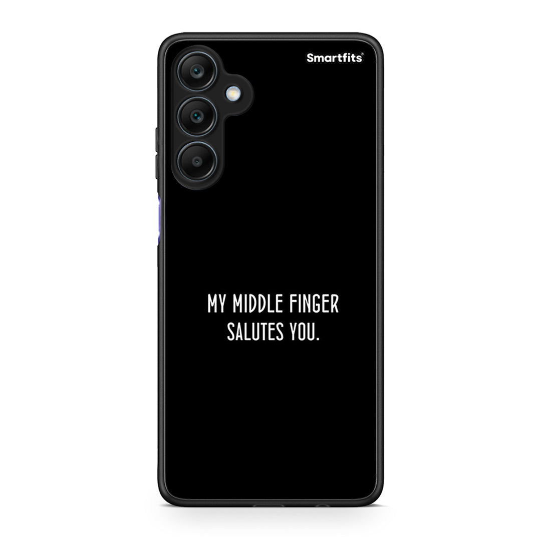Samsung Galaxy A25 5G Salute θήκη από τη Smartfits με σχέδιο στο πίσω μέρος και μαύρο περίβλημα | Smartphone case with colorful back and black bezels by Smartfits