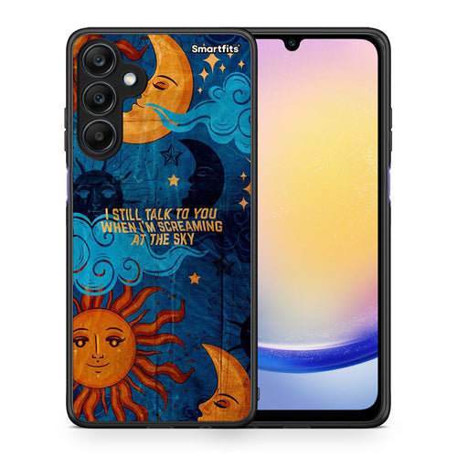 Θήκη Samsung Galaxy A25 5G Screaming Sky από τη Smartfits με σχέδιο στο πίσω μέρος και μαύρο περίβλημα | Samsung Galaxy A25 5G Screaming Sky case with colorful back and black bezels