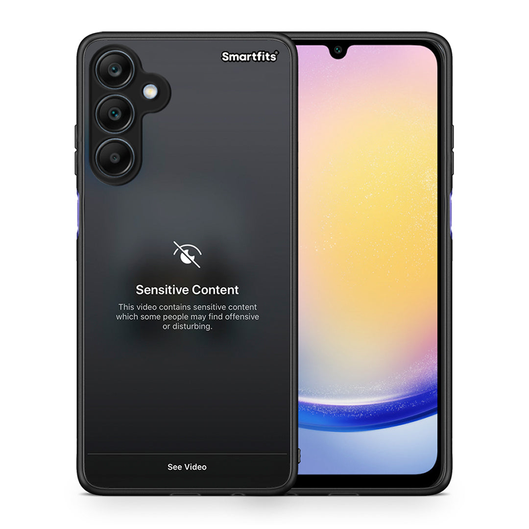 Θήκη Samsung Galaxy A25 5G Sensitive Content από τη Smartfits με σχέδιο στο πίσω μέρος και μαύρο περίβλημα | Samsung Galaxy A25 5G Sensitive Content case with colorful back and black bezels