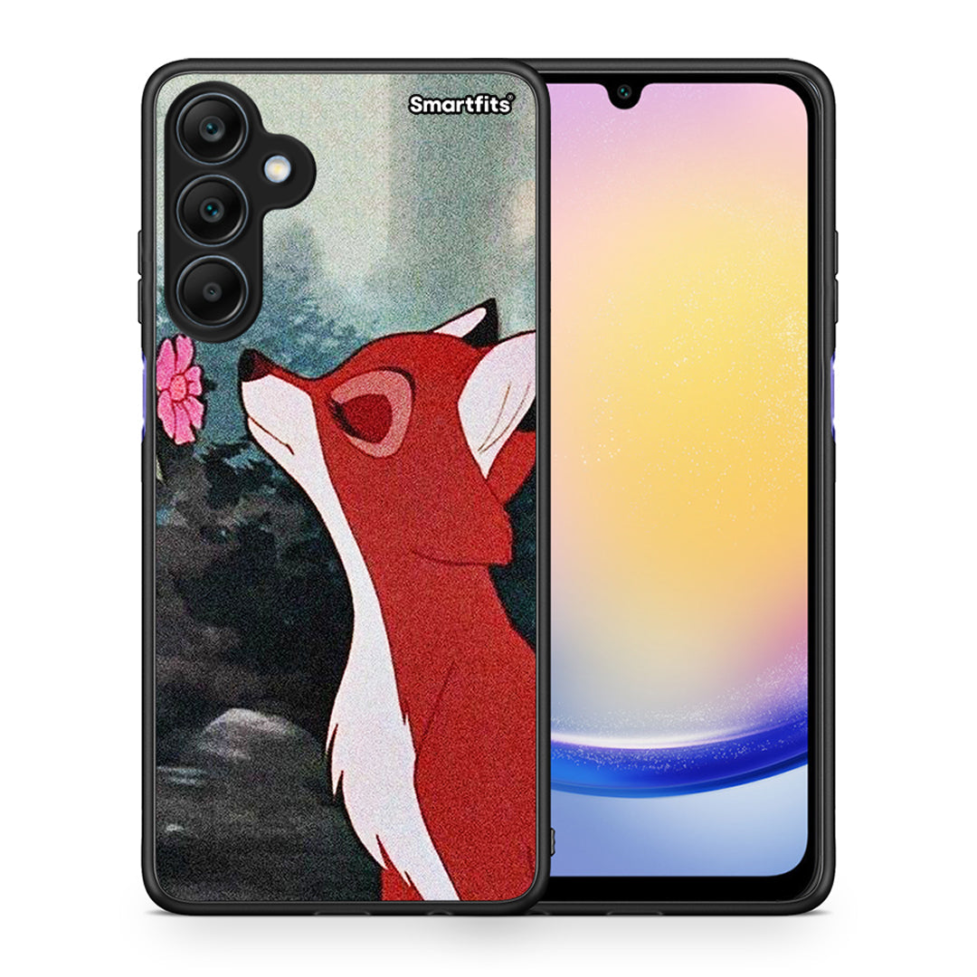 Θήκη Samsung Galaxy A25 5G Tod And Vixey Love 2 από τη Smartfits με σχέδιο στο πίσω μέρος και μαύρο περίβλημα | Samsung Galaxy A25 5G Tod And Vixey Love 2 case with colorful back and black bezels