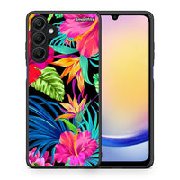 Thumbnail for Θήκη Samsung Galaxy A25 5G Tropical Flowers από τη Smartfits με σχέδιο στο πίσω μέρος και μαύρο περίβλημα | Samsung Galaxy A25 5G Tropical Flowers case with colorful back and black bezels