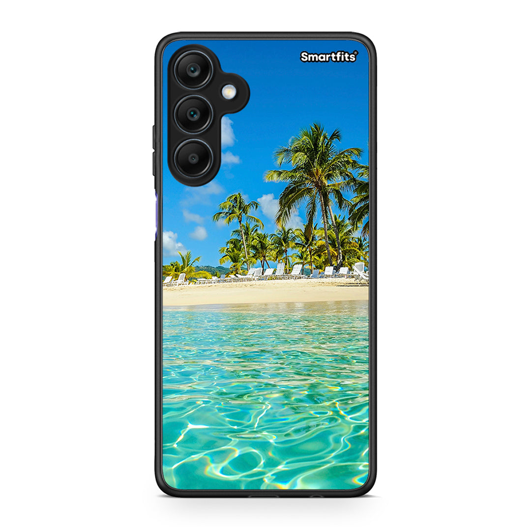 Samsung Galaxy A25 5G Tropical Vibes Θήκη από τη Smartfits με σχέδιο στο πίσω μέρος και μαύρο περίβλημα | Smartphone case with colorful back and black bezels by Smartfits