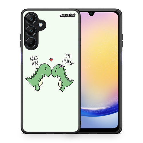 Θήκη Samsung Galaxy A25 5G Rex Valentine από τη Smartfits με σχέδιο στο πίσω μέρος και μαύρο περίβλημα | Samsung Galaxy A25 5G Rex Valentine case with colorful back and black bezels