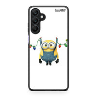 Thumbnail for Samsung Galaxy A25 5G Xmas Minion Lights θήκη από τη Smartfits με σχέδιο στο πίσω μέρος και μαύρο περίβλημα | Smartphone case with colorful back and black bezels by Smartfits