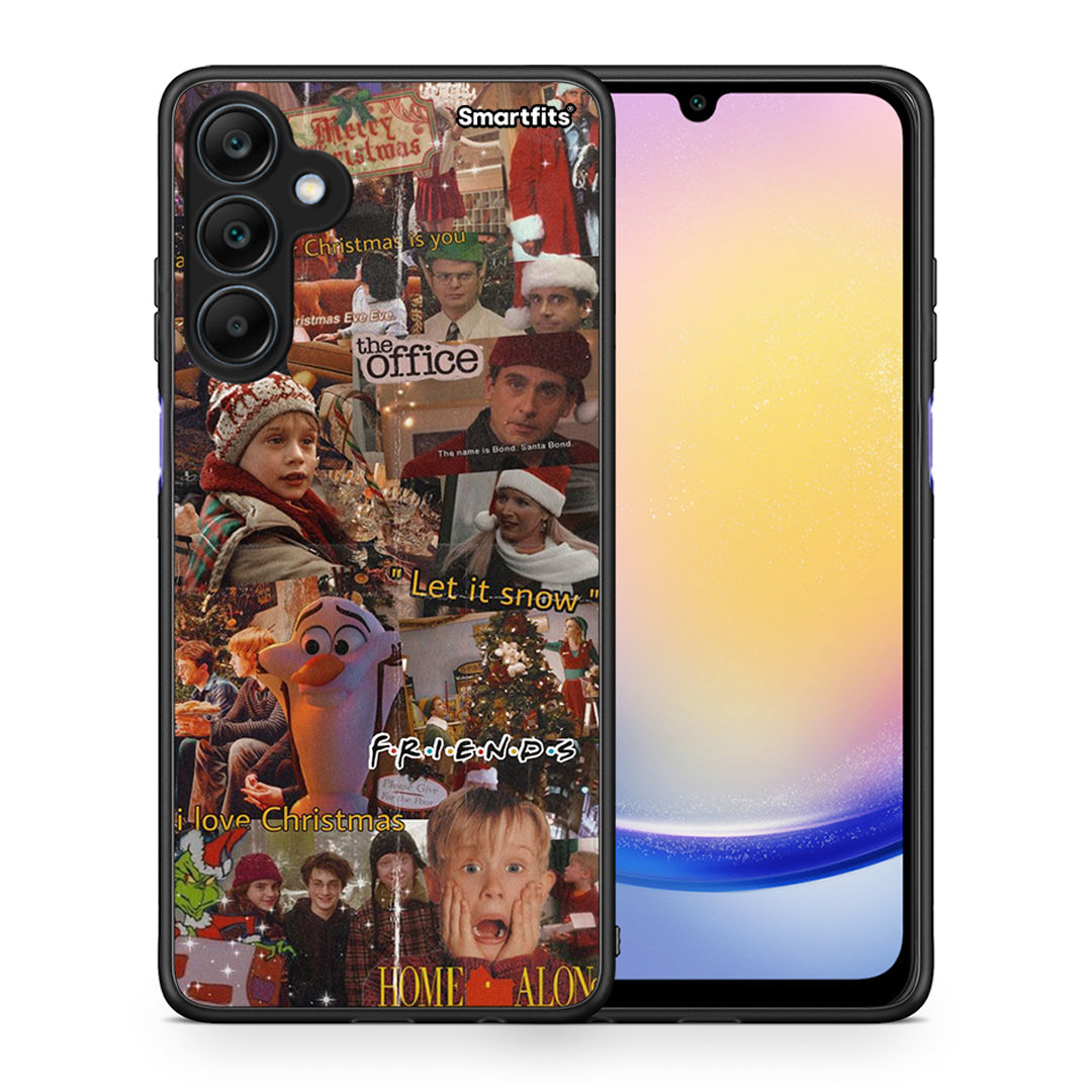 Θήκη Samsung Galaxy A25 5G Xmas Wishes από τη Smartfits με σχέδιο στο πίσω μέρος και μαύρο περίβλημα | Samsung Galaxy A25 5G Xmas Wishes case with colorful back and black bezels
