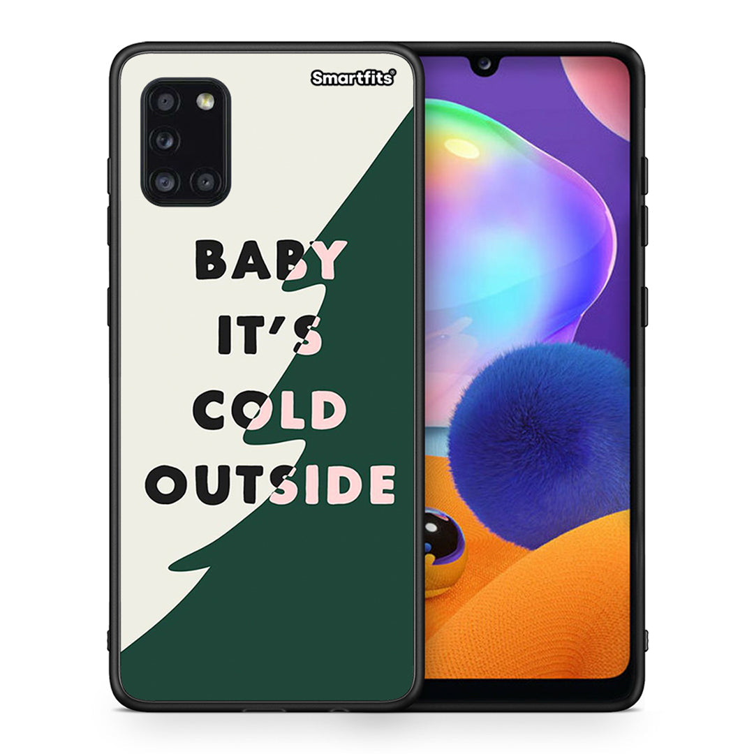 Θήκη Samsung Galaxy A31 Cold Outside από τη Smartfits με σχέδιο στο πίσω μέρος και μαύρο περίβλημα | Samsung Galaxy A31 Cold Outside case with colorful back and black bezels