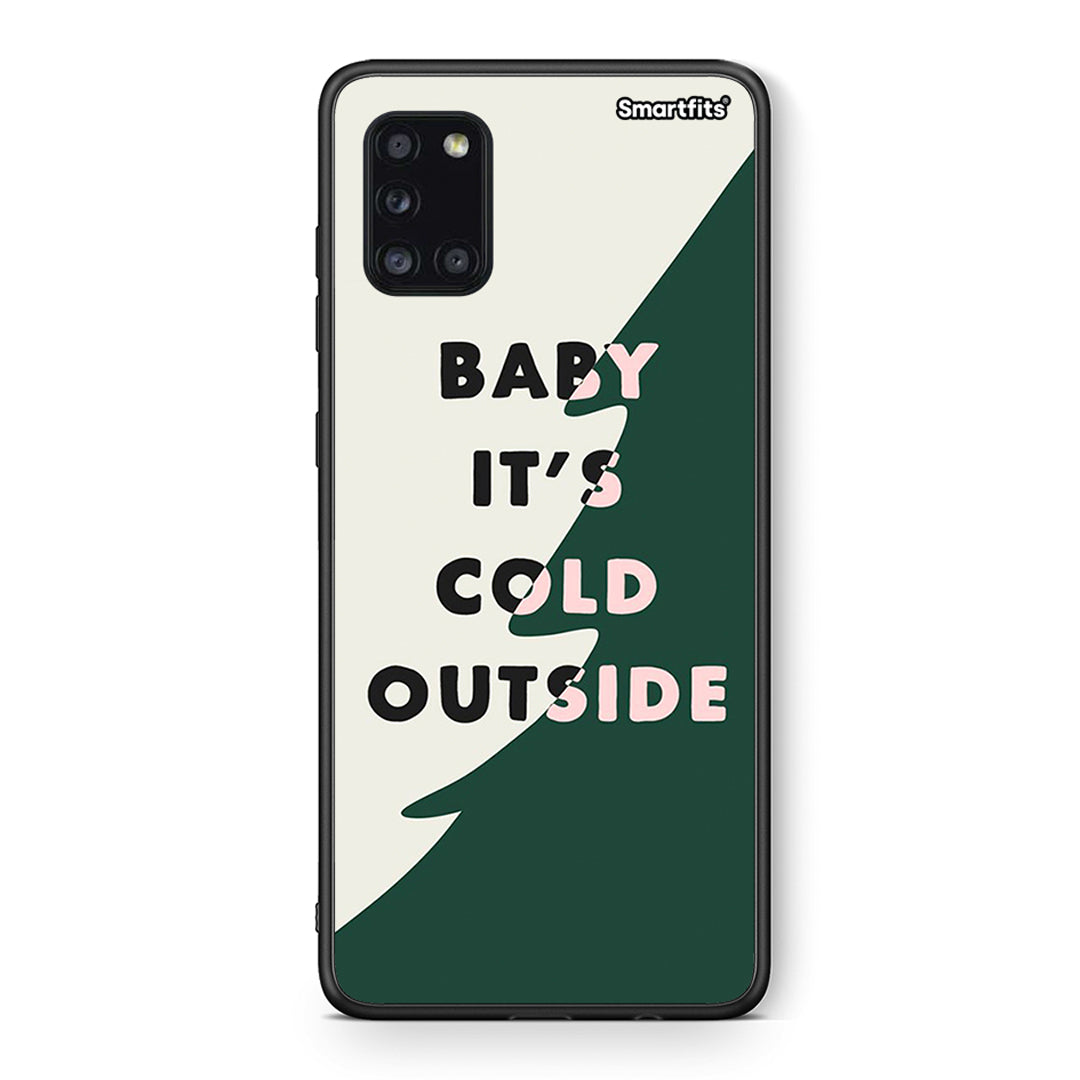 Θήκη Samsung Galaxy A31 Cold Outside από τη Smartfits με σχέδιο στο πίσω μέρος και μαύρο περίβλημα | Samsung Galaxy A31 Cold Outside case with colorful back and black bezels