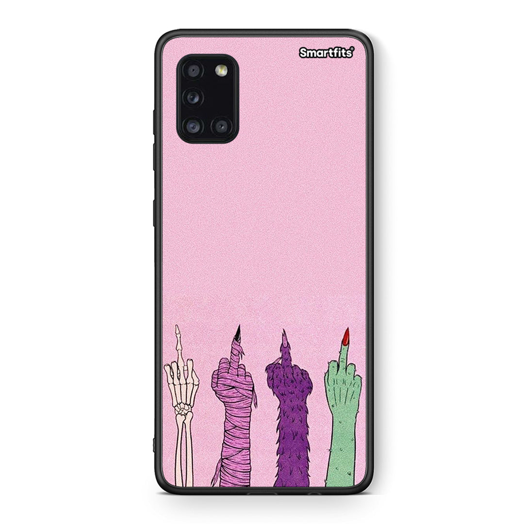 Θήκη Samsung Galaxy A31 Halloween Be A Lady από τη Smartfits με σχέδιο στο πίσω μέρος και μαύρο περίβλημα | Samsung Galaxy A31 Halloween Be A Lady case with colorful back and black bezels