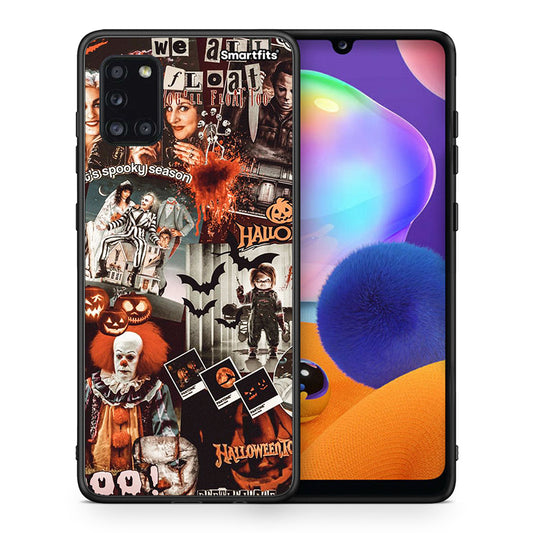 Θήκη Samsung Galaxy A31 Halloween Spooky Season από τη Smartfits με σχέδιο στο πίσω μέρος και μαύρο περίβλημα | Samsung Galaxy A31 Halloween Spooky Season case with colorful back and black bezels
