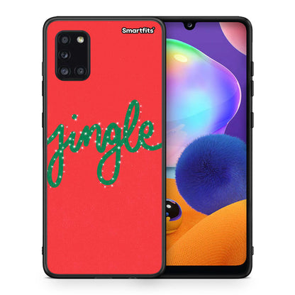 Θήκη Samsung Galaxy A31 Jingle Xmas από τη Smartfits με σχέδιο στο πίσω μέρος και μαύρο περίβλημα | Samsung Galaxy A31 Jingle Xmas case with colorful back and black bezels