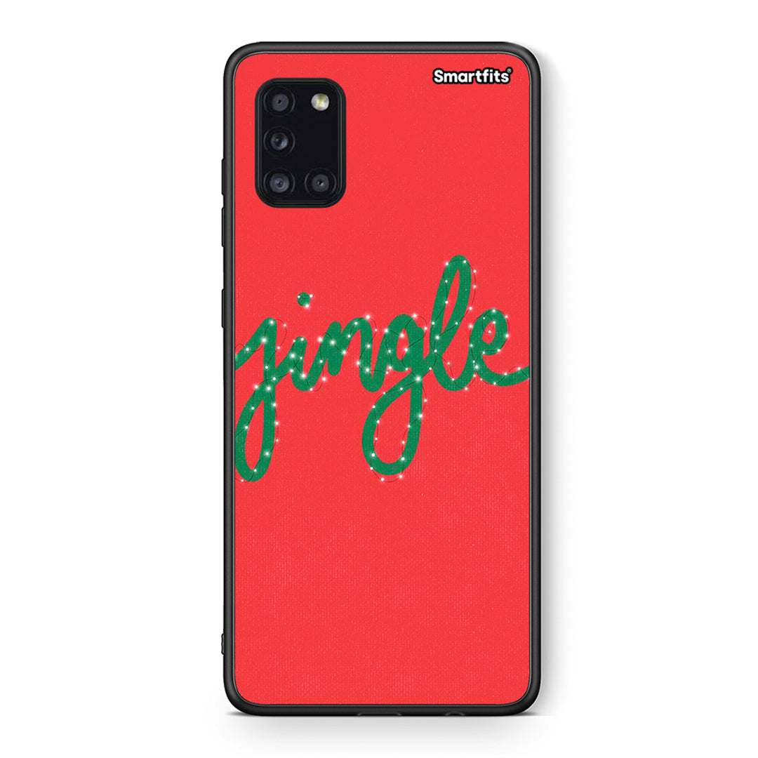 Θήκη Samsung Galaxy A31 Jingle Xmas από τη Smartfits με σχέδιο στο πίσω μέρος και μαύρο περίβλημα | Samsung Galaxy A31 Jingle Xmas case with colorful back and black bezels