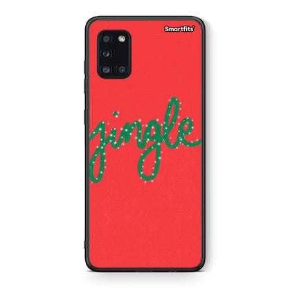 Θήκη Samsung Galaxy A31 Jingle Xmas από τη Smartfits με σχέδιο στο πίσω μέρος και μαύρο περίβλημα | Samsung Galaxy A31 Jingle Xmas case with colorful back and black bezels