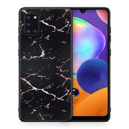 Marble Black Rosegold - Samsung Galaxy A31 θήκη