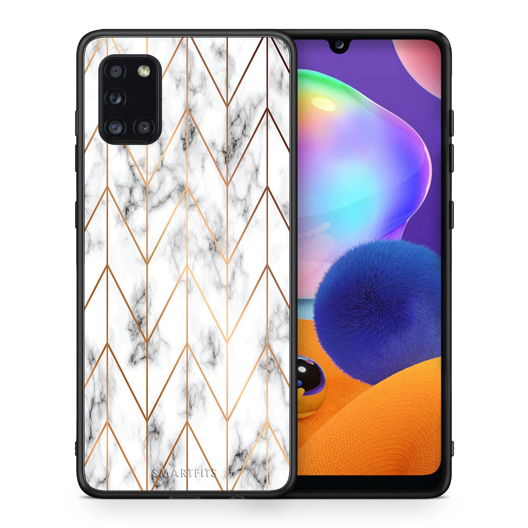 Marble Gold Geometric - Samsung Galaxy A31 θήκη