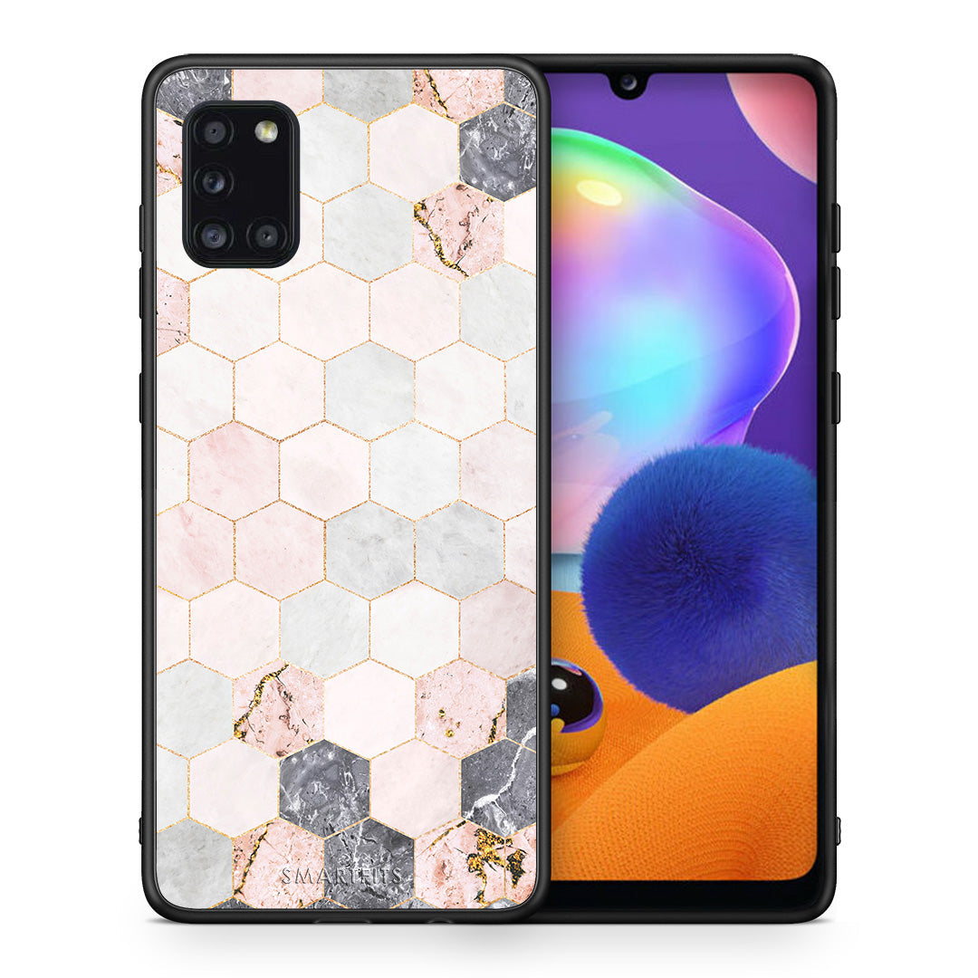 Marble Hexagon Pink - Samsung Galaxy A31 θήκη
