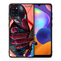 Thumbnail for Θήκη Samsung Galaxy A31 Spider Hand από τη Smartfits με σχέδιο στο πίσω μέρος και μαύρο περίβλημα | Samsung Galaxy A31 Spider Hand case with colorful back and black bezels