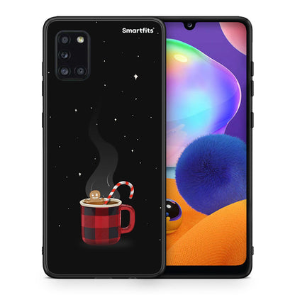 Θήκη Samsung Galaxy A31 Xmas Bathing από τη Smartfits με σχέδιο στο πίσω μέρος και μαύρο περίβλημα | Samsung Galaxy A31 Xmas Bathing case with colorful back and black bezels