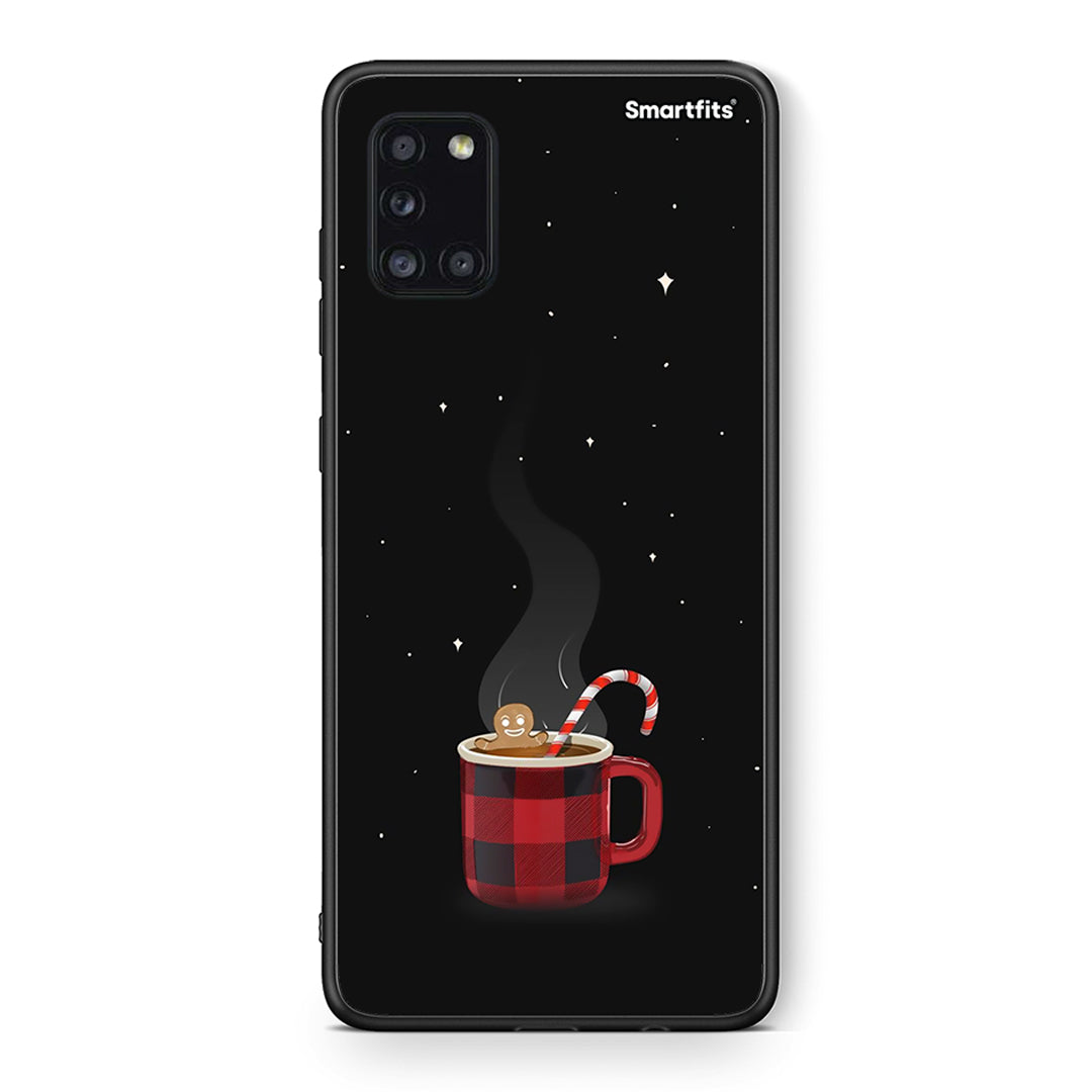Θήκη Samsung Galaxy A31 Xmas Bathing από τη Smartfits με σχέδιο στο πίσω μέρος και μαύρο περίβλημα | Samsung Galaxy A31 Xmas Bathing case with colorful back and black bezels