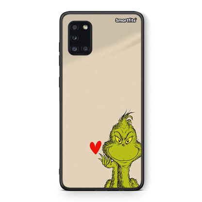 Θήκη Samsung Galaxy A31 Xmas Grinch από τη Smartfits με σχέδιο στο πίσω μέρος και μαύρο περίβλημα | Samsung Galaxy A31 Xmas Grinch case with colorful back and black bezels