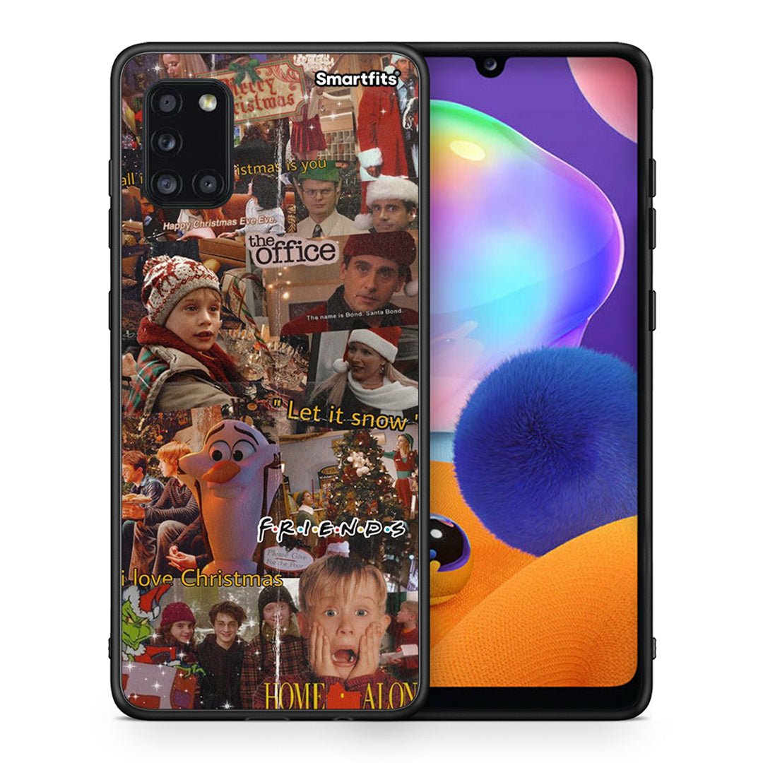 Θήκη Samsung Galaxy A31 Xmas Wishes από τη Smartfits με σχέδιο στο πίσω μέρος και μαύρο περίβλημα | Samsung Galaxy A31 Xmas Wishes case with colorful back and black bezels