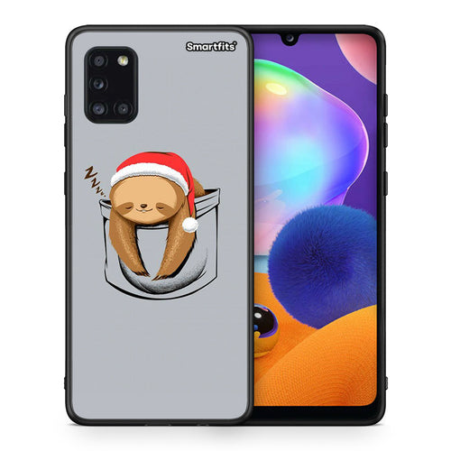 Θήκη Samsung Galaxy A31 Xmas Zzzz από τη Smartfits με σχέδιο στο πίσω μέρος και μαύρο περίβλημα | Samsung Galaxy A31 Xmas Zzzz case with colorful back and black bezels