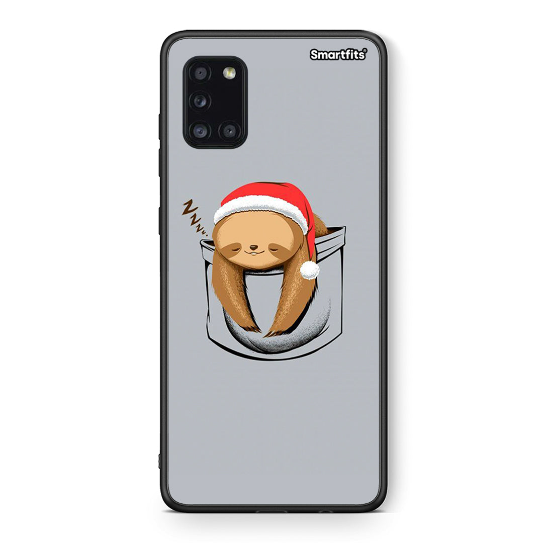 Θήκη Samsung Galaxy A31 Xmas Zzzz από τη Smartfits με σχέδιο στο πίσω μέρος και μαύρο περίβλημα | Samsung Galaxy A31 Xmas Zzzz case with colorful back and black bezels