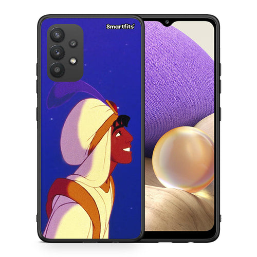 Θήκη Samsung A32 4G Alladin And Jasmine Love 1 από τη Smartfits με σχέδιο στο πίσω μέρος και μαύρο περίβλημα | Samsung A32 4G Alladin And Jasmine Love 1 case with colorful back and black bezels