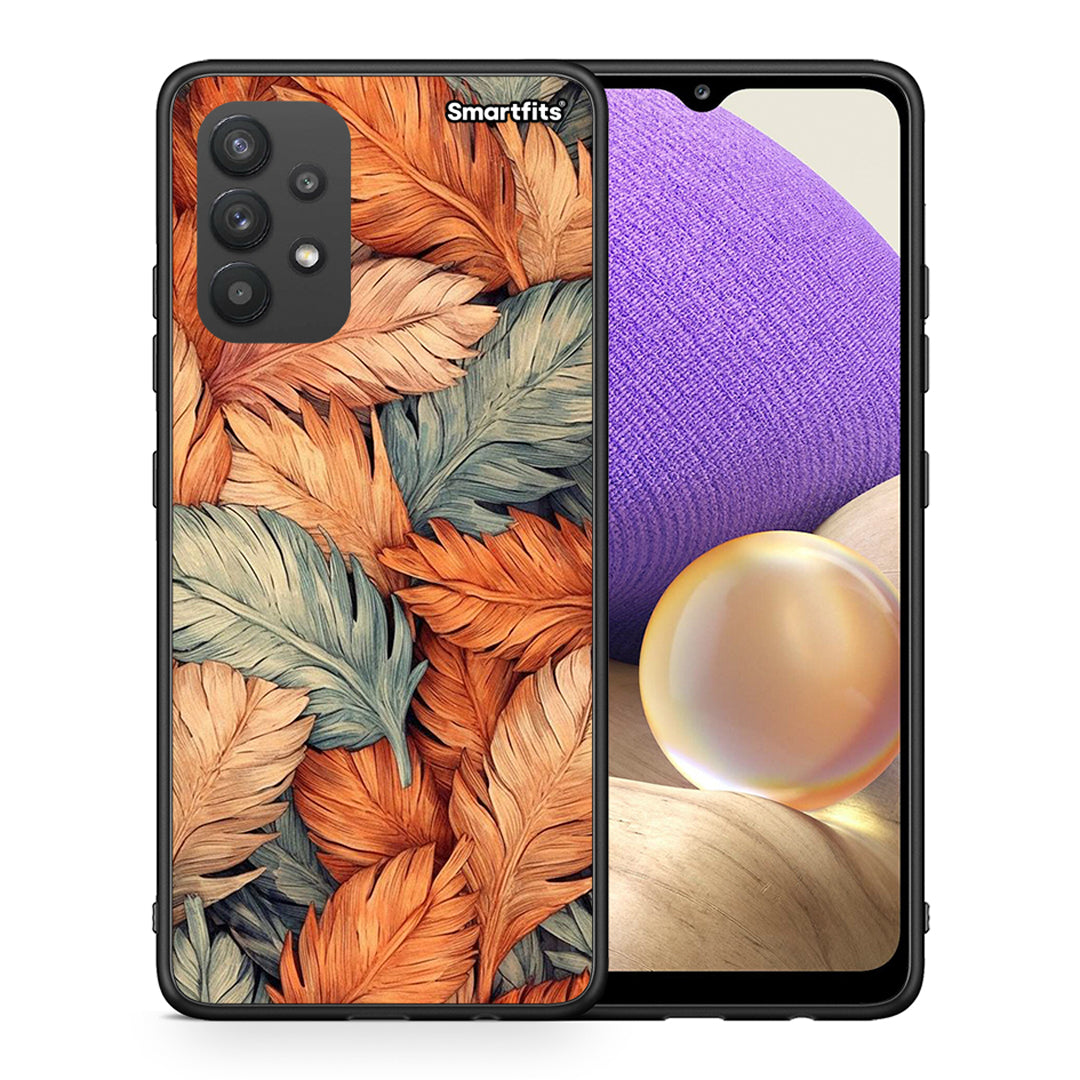 Θήκη Samsung A32 4G Autumn Leaves από τη Smartfits με σχέδιο στο πίσω μέρος και μαύρο περίβλημα | Samsung A32 4G Autumn Leaves case with colorful back and black bezels