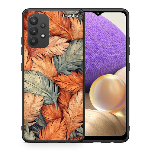 Θήκη Samsung A32 4G Autumn Leaves από τη Smartfits με σχέδιο στο πίσω μέρος και μαύρο περίβλημα | Samsung A32 4G Autumn Leaves case with colorful back and black bezels