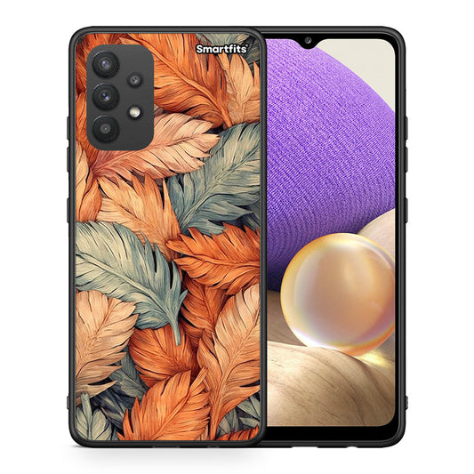 Θήκη Samsung A32 4G Autumn Leaves από τη Smartfits με σχέδιο στο πίσω μέρος και μαύρο περίβλημα | Samsung A32 4G Autumn Leaves case with colorful back and black bezels