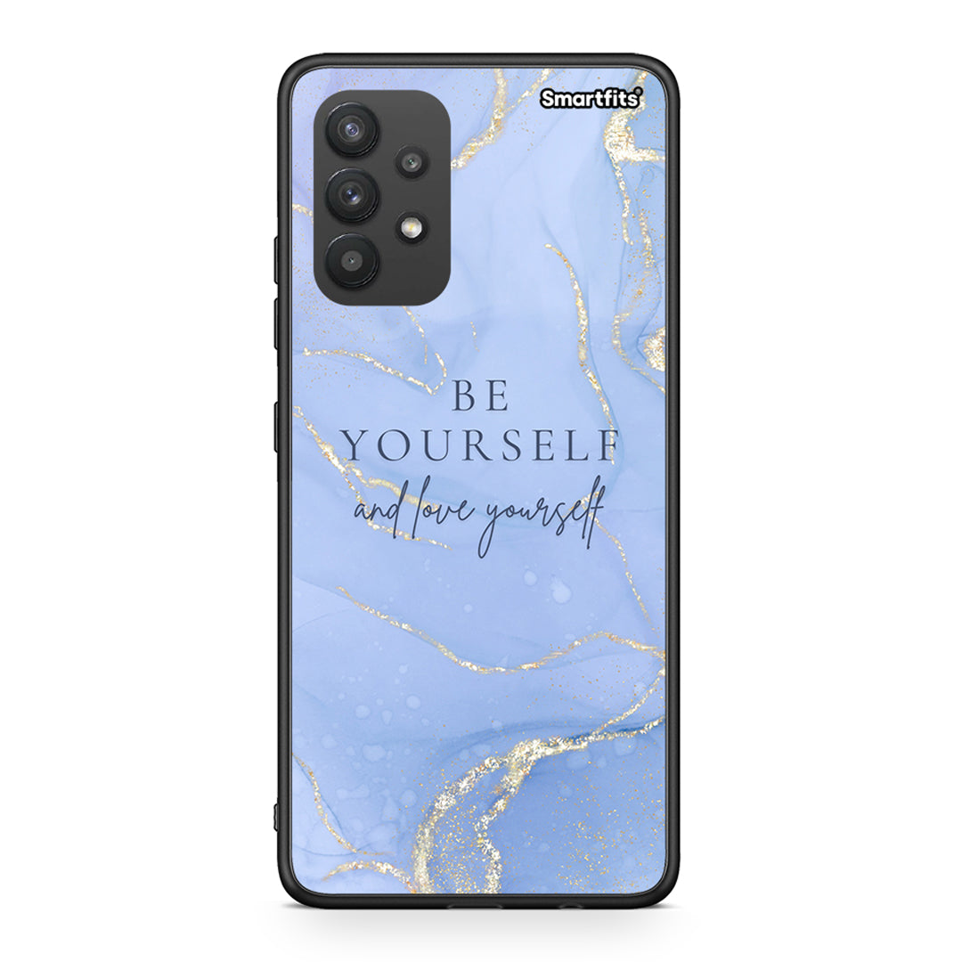 Samsung A32 4G Be Yourself θήκη από τη Smartfits με σχέδιο στο πίσω μέρος και μαύρο περίβλημα | Smartphone case with colorful back and black bezels by Smartfits