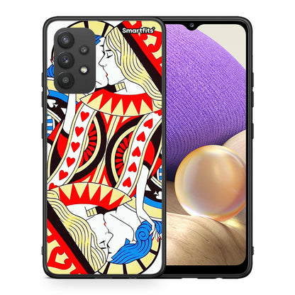 Θήκη Samsung A32 4G Card Love από τη Smartfits με σχέδιο στο πίσω μέρος και μαύρο περίβλημα | Samsung A32 4G Card Love case with colorful back and black bezels