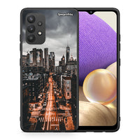 Thumbnail for Θήκη Samsung A32 4G City Lights από τη Smartfits με σχέδιο στο πίσω μέρος και μαύρο περίβλημα | Samsung A32 4G City Lights case with colorful back and black bezels