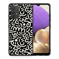 Thumbnail for Θήκη Samsung A32 4G Doodle Art από τη Smartfits με σχέδιο στο πίσω μέρος και μαύρο περίβλημα | Samsung A32 4G Doodle Art case with colorful back and black bezels