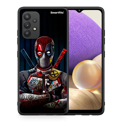 Θήκη Samsung A32 4G Funny Guy από τη Smartfits με σχέδιο στο πίσω μέρος και μαύρο περίβλημα | Samsung A32 4G Funny Guy case with colorful back and black bezels