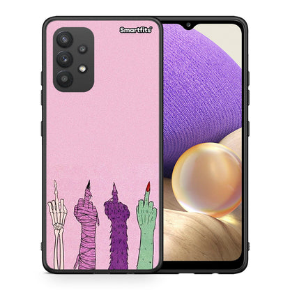 Θήκη Samsung A32 4G Halloween Be A Lady από τη Smartfits με σχέδιο στο πίσω μέρος και μαύρο περίβλημα | Samsung A32 4G Halloween Be A Lady case with colorful back and black bezels
