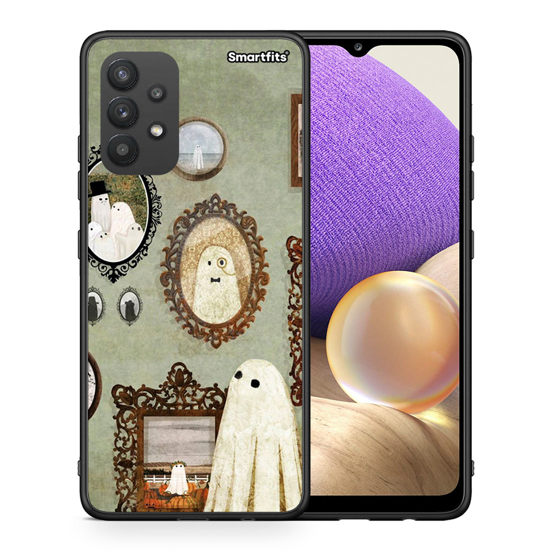 Θήκη Samsung A32 4G Halloween Ghost Season από τη Smartfits με σχέδιο στο πίσω μέρος και μαύρο περίβλημα | Samsung A32 4G Halloween Ghost Season case with colorful back and black bezels