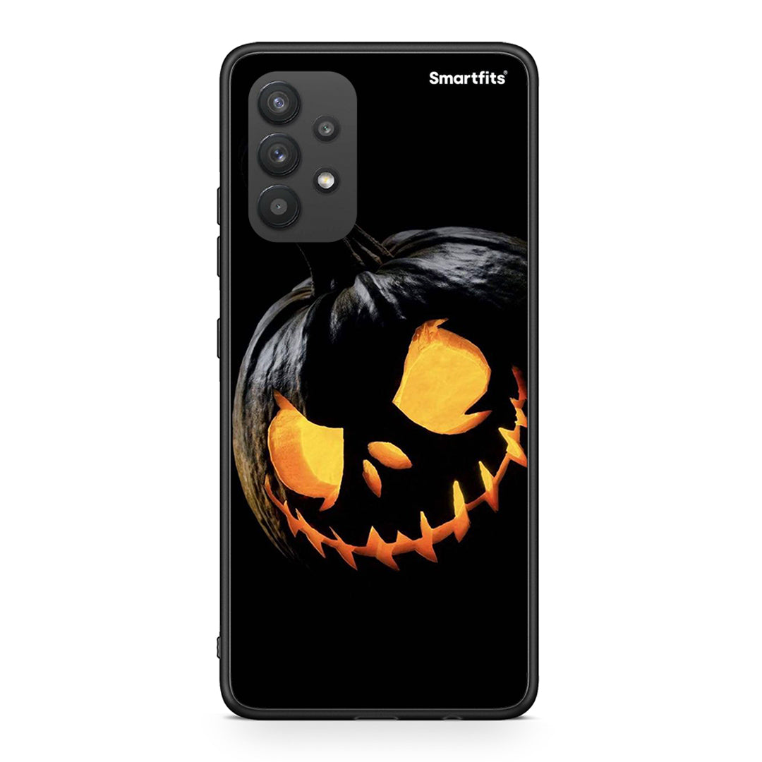 Samsung A32 4G Halloween Scary Pumpkin Θήκη από τη Smartfits με σχέδιο στο πίσω μέρος και μαύρο περίβλημα | Smartphone case with colorful back and black bezels by Smartfits