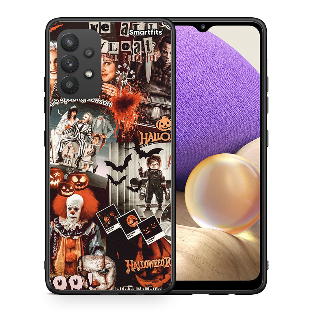 Θήκη Samsung A32 4G Halloween Spooky Season από τη Smartfits με σχέδιο στο πίσω μέρος και μαύρο περίβλημα | Samsung A32 4G Halloween Spooky Season case with colorful back and black bezels