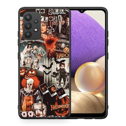 Θήκη Samsung A32 4G Halloween Spooky Season από τη Smartfits με σχέδιο στο πίσω μέρος και μαύρο περίβλημα | Samsung A32 4G Halloween Spooky Season case with colorful back and black bezels
