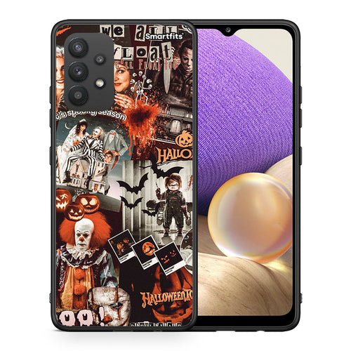 Θήκη Samsung A32 4G Halloween Spooky Season από τη Smartfits με σχέδιο στο πίσω μέρος και μαύρο περίβλημα | Samsung A32 4G Halloween Spooky Season case with colorful back and black bezels